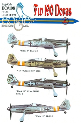 EagleCals EC#32-108 - Fw 190 Doras (White 5...)