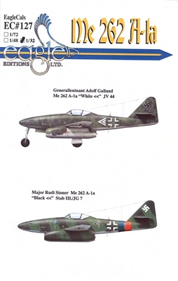 EagleCals EC#32-127 - Me 262 A-1a (Adolf Galland...)
