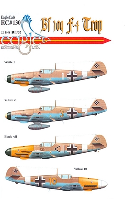 EagleCals EC#32-130 - Bf 109 F-4/Trop, Part 1