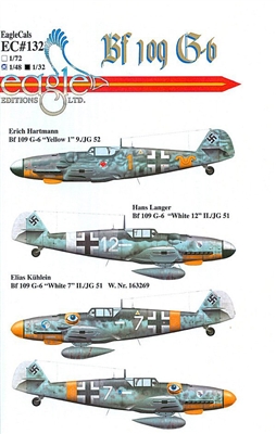 EagleCals EC#32-132 - Bf 109 G-6 (Erich Hartmann...)