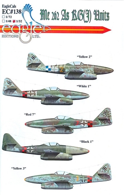 EagleCals EC#32-138 - Me 262 As KG(J) Units