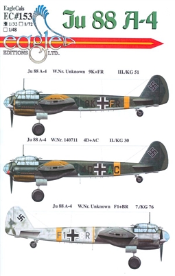 EagleCals EC#32-153 - Ju 88 A-4