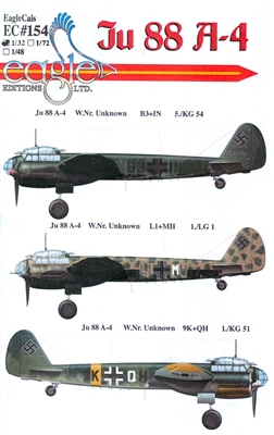 EagleCals EC#32-154 - Ju 88 A-4