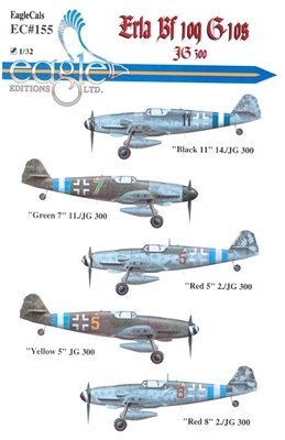 EagleCals EC#32-155 - Erla Bf 109 G-10s, JG 300