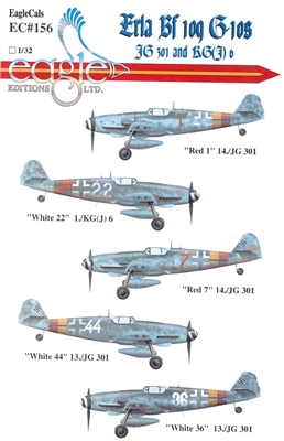 EagleCals EC#32-156 - Erla Bf 109 G-10s (JG 301 & KG(J) 6)