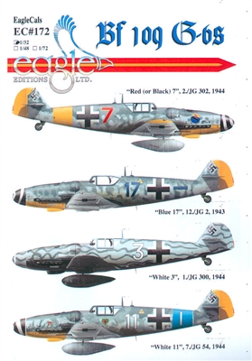 EagleCals EC#32-172 - Bf 109 G-6s