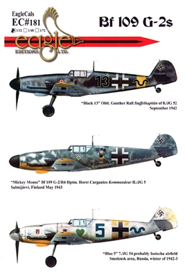 EagleCals EC#32-181 - Bf 109 G-2s