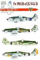 EagleCals EC#48-001 - Fw 190A/Ds of JG 54 & 26 - Part 1