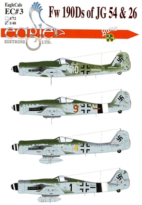 EagleCals EC#48-003 - Fw 190A/Ds of JG 54 & 26 - Part 3