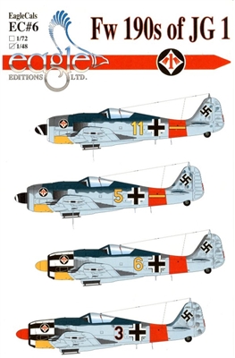 EagleCals EC#48-006 - Fw 190s of JG 1