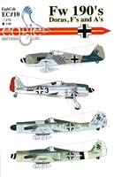 EagleCals EC#48-010 - Fw 190's, Doras, F's and A's