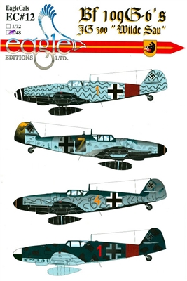 EagleCals EC#48-012 - Bf 109 G-6's (JG 300 "Wilde Sau")