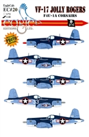 EagleCals EC#48-020 - VF-17 Jolly Rogers, F4U-1A Corsairs