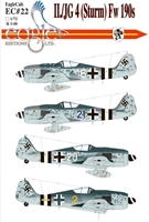 EagleCals EC#48-022 - II./JG 4 (Storm) Fw 190s