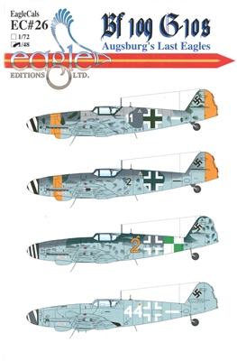 EagleCals EC#48-026 - Bf 109 G-10 Augsburg's Last Eagles