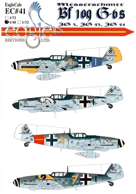 EagleCals EC#48-041 - Messerschmitt Bf 109 G-6s (JG 3, JG 53, JG 54)