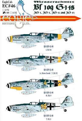 EagleCals EC#48-046 - Messerschmitt Bf 109 G-14s (JG 3, JG 5, JG 52 & JG 53)