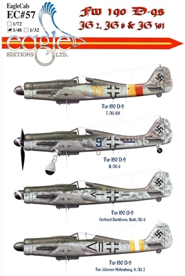 EagleCals EC#48-057 - Fw 190 D-9 (JG 2, JG 6 & JG 301)