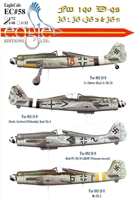 EagleCals EC#48-058 - Fw 190 D-9 (JG 2, JG 4, JG 26 & JG 51)