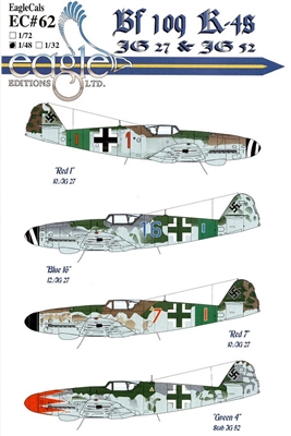 EagleCals EC#48-062 - Bf 109 K-4s (JG 27 & JG 52)