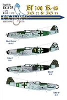 EagleCals EC#48-075 - Bf 109 K-4s (JG 27 & JG 53)