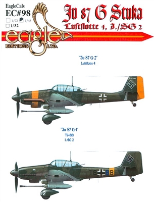 EagleCals EC#48-098 - Ju 87 G Stuka (Luftflotte 4, J./SG 2)