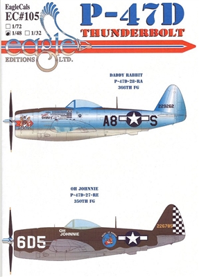 EagleCals EC#48-105 - P-47D Thunderbolt (Daddy Rabbit...)