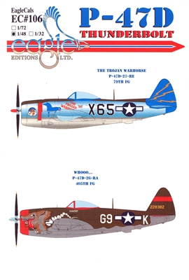 EagleCals EC#48-106 - P-47D Thunderbolt (Trojan Warhorse...)