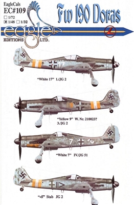 EagleCals EC#48-109 - Fw 190 Doras (White 17...)