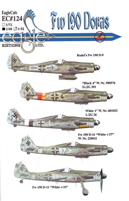 EagleCals EC#48-124 - Fw 190 Doras (Rudel...)