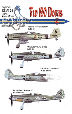 EagleCals EC#48-126 - Fw 190 Doras (Brown 4...)