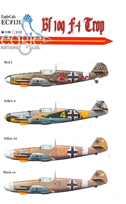 EagleCals EC#48-131 - Bf 109 F-4/Trop, Part 2