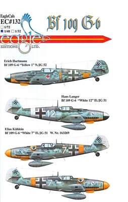 EagleCals EC#48-132 - Bf 109 G-6 (Erich Hartmann...)