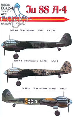 EagleCals EC#48-154 - Ju 88 A-4