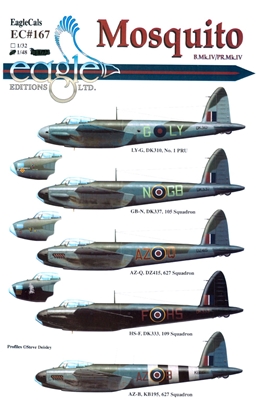 EagleCals EC#48-167 - Mosquito B.Mk IV / PR.Mk. IV