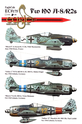 EagleCals EC#48-175 - Fw 190 A-8/R2s