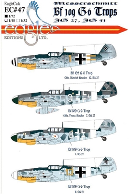EagleCals EC#72-047 - Messerschmitt Bf 109 G-6 Trops (JG 27, JG 51)