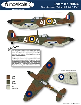 Fundekals 32-A09 - Spitfire IXc, MH434 (Katherine Hepburn of the Skies!)