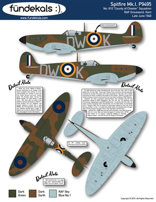 Fundekals 48-007 - Spitfires, Part 1