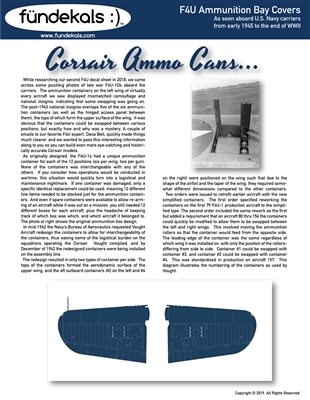 Fundekals 48-020 - F4U/FG-1D Corsair Ammo Can Decals