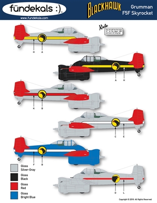 Fundekals 48-023 - Blackhawk Grumman F5F Skyrocket