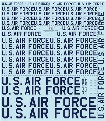 Fundekals 48-026 - U.S. Air Force Titles (1947 to Present)