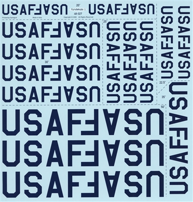 Fundekals 48-027 - USAF Titles (1947 to Present)