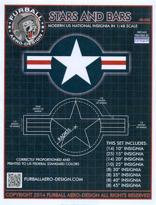 Furball 48035 - Stars and Bars (Modern US National Insignia)