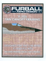 Furball 48055 - F-105 Tan Canopy Framing