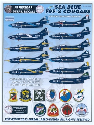 Furball DS4803 - Colorful Sea Blue F9F-8 Cougars