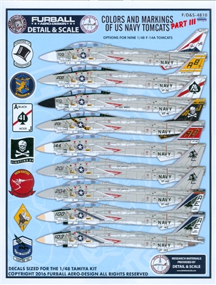 Furball F/D&S-4810 - Colors and Markings of the US Navy Tomcats, Part III