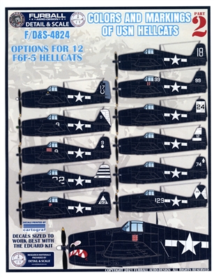 Furball F/D&S-4824 - Colors & Markings of USN F6F-5 Hellcats, Part 2