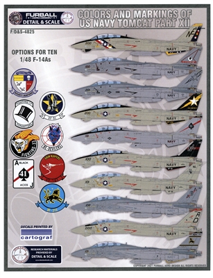 Furball F/D&S-4825 - Colors & Markings of US Navy Tomcat, Part XII