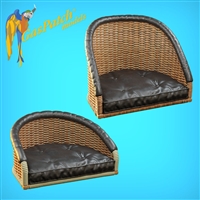 GasPatch 22-32246 - British Wicker Seat Full Back - Short and Tall With Small Leather Pad